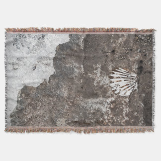 Scallop Shell Fossil Throw Blanket