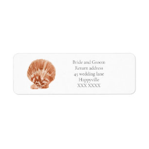 Scallop Shell Return Address Label