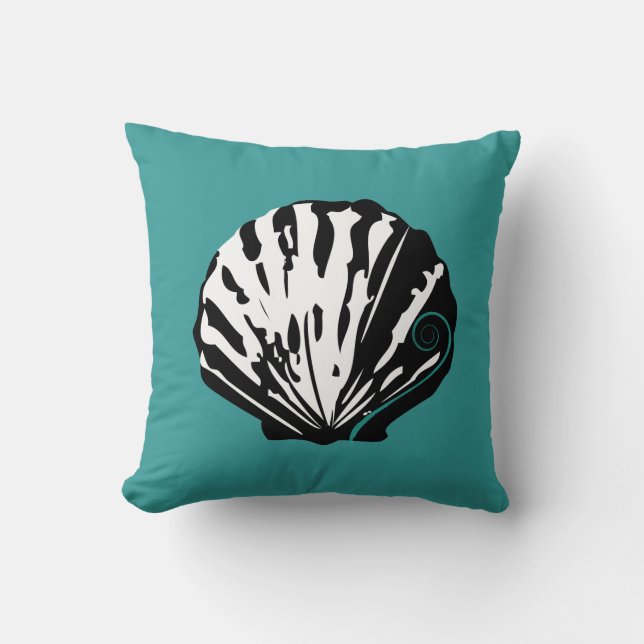 Scallop shell throw cushion (Front)