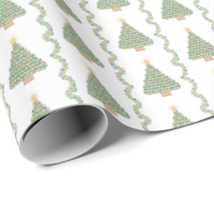 Scallop Shell Trees and Boughs Wrapping Paper