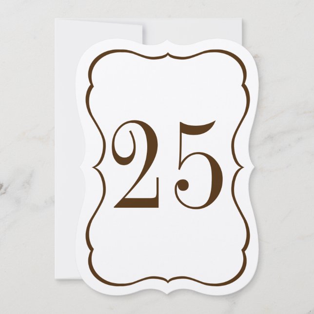 Scallop Table Number (Front)