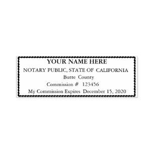 Scalloped Border Notary Public Seal Stamp