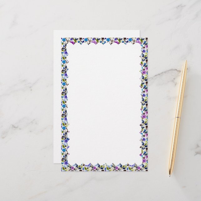 scalloped border stationery (Front/Back In Situ)