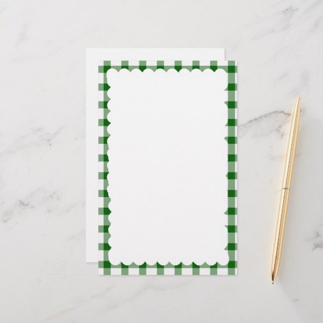 scalloped border stationery (Front/Back In Situ)