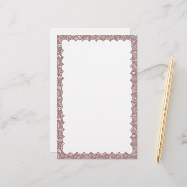 scalloped border stationery (Front/Back In Situ)