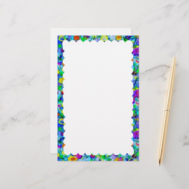 scalloped border stationery (Front/Back In Situ)