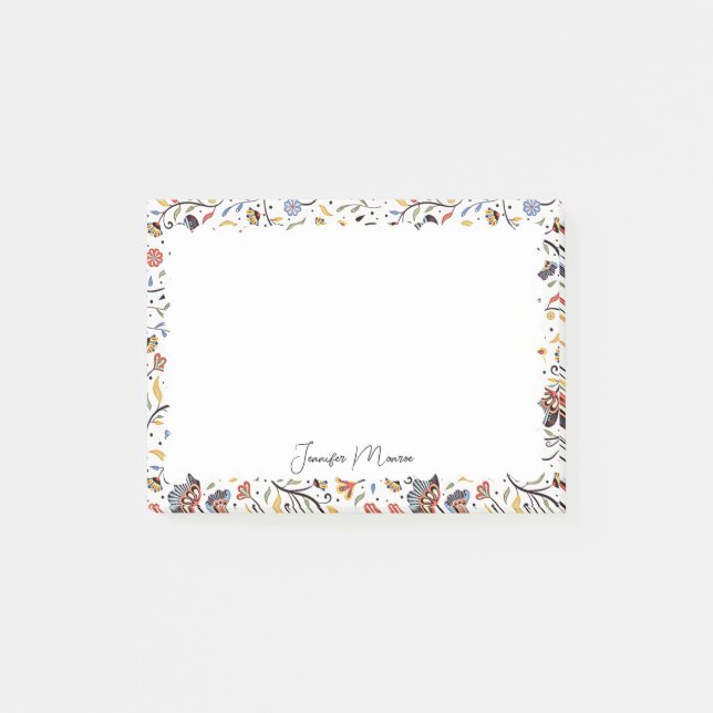 scalloped border stationery post-it notes (Front)