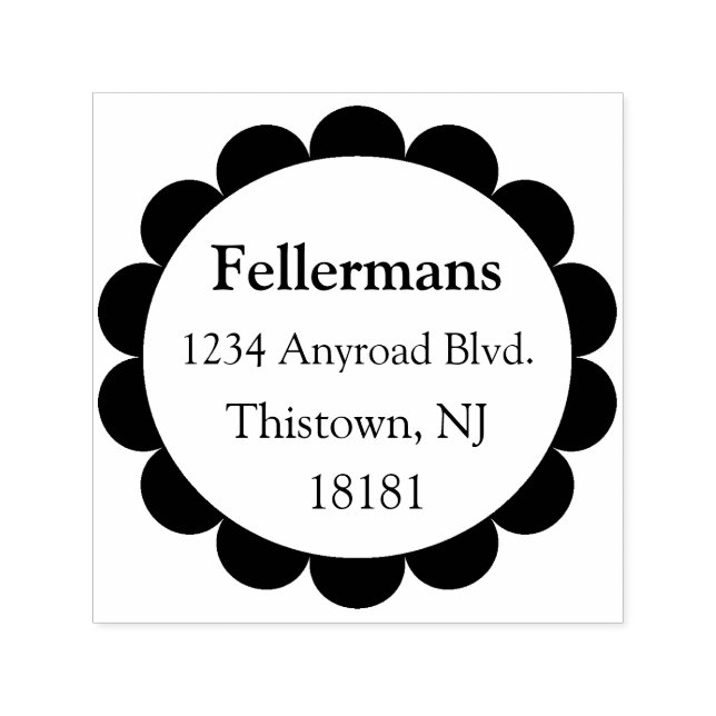 Scalloped Circle Self-inking Stamp (Design)