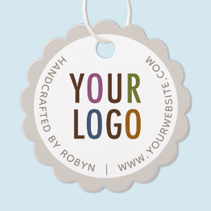 Scalloped Custom Retail Price Tags with String