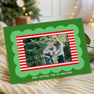 Scalloped Frame Christmas Card and Letter Template