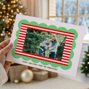 Scalloped Frame Christmas Card and Letter Template