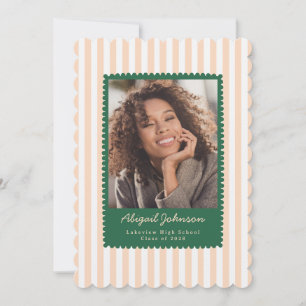 Scalloped Graduation Photo Announcement