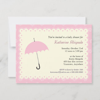 Scalloped Lace Baby Shower Invitation
