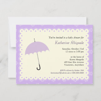 Scalloped Lace Baby Shower Invitation