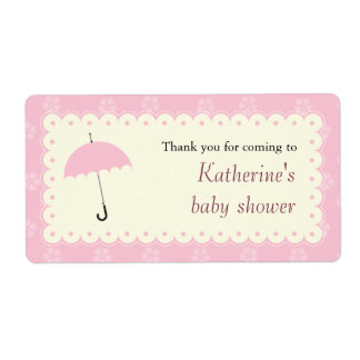 Scalloped Lace Baby Shower Label