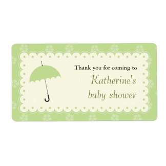 Scalloped Lace Baby Shower Label