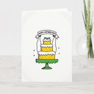 Scalloped Mothers Day Cake Card