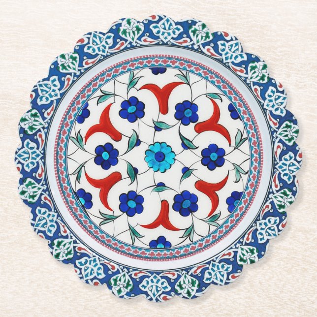 Scalloped Round Paper Coasters (Front)