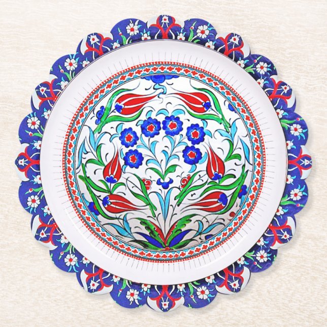 Scalloped Round Paper Coasters (Front)