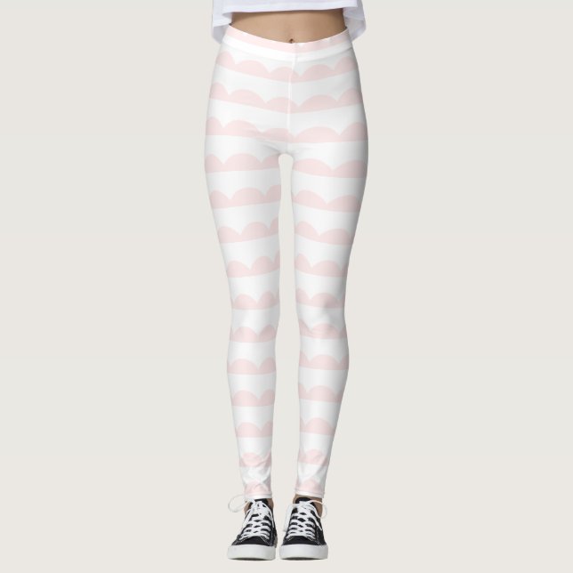 Scalloped Stripes Leggings (Front)
