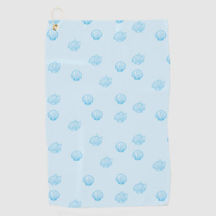 Scallops Outline Minimalism Golf Towel