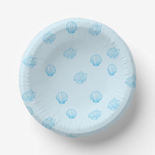 Scallops Outline Minimalism Paper Plate