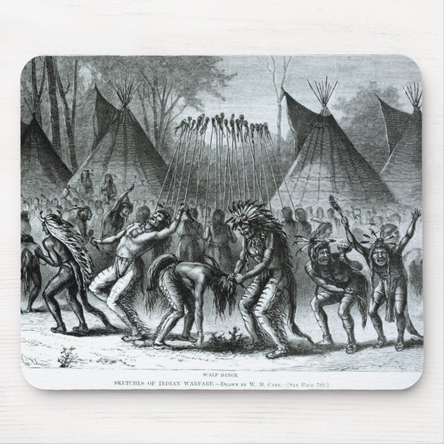 Scalp Dance from 'Sketches of Indian Warfare' Mouse Pad (Front)