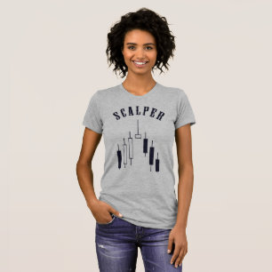 Scalper Candlestick Chart Black and White T-Shirt
