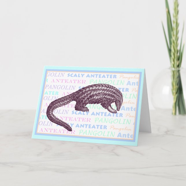 Scaly Anteater / Pangolin Greeting Card (Front)