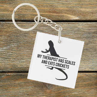 Scaly Therapist Funny Beardie Gift Key Ring