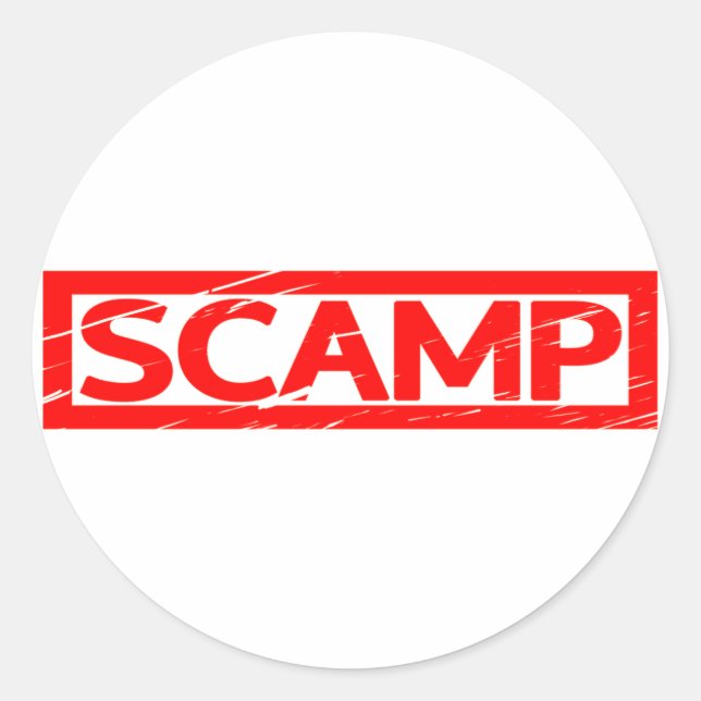 Scamp Stamp Classic Round Sticker (Front)