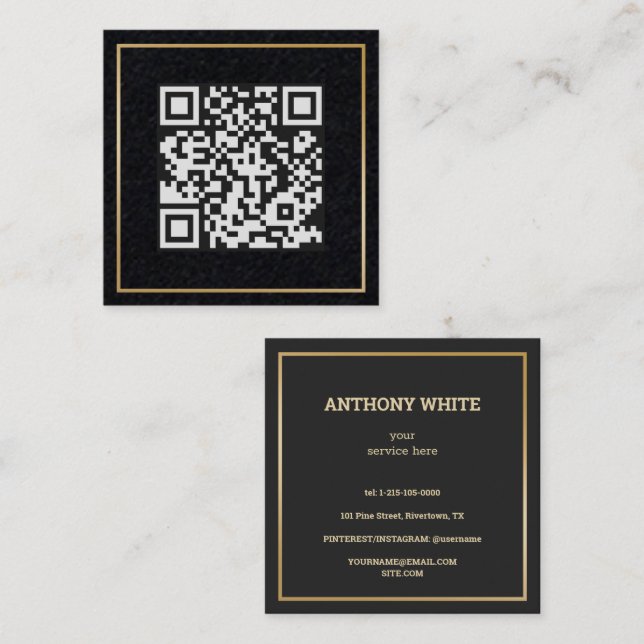 Scan Code QR Premium Calling Card (Front/Back)