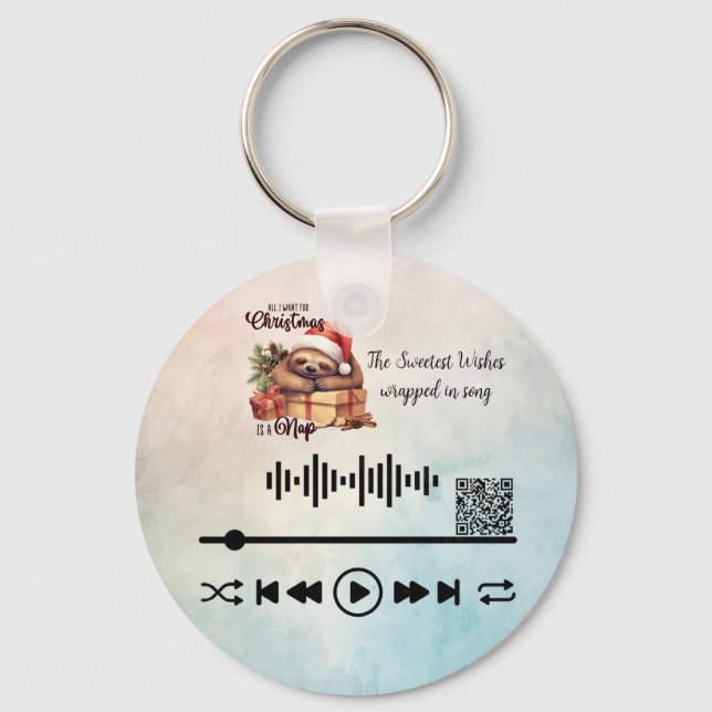 Scan for Video, Want For Christmas  KeyChain (Front)