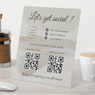Scan Me/Custom Business QR Code ,Social Media Sign