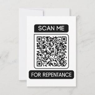 Scan Me For Repentance Acts 3:19-20 QR Greeting Card