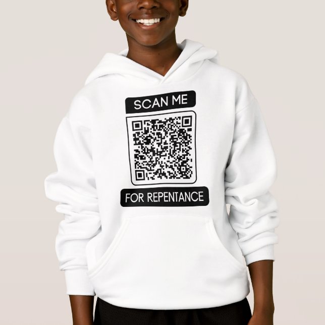 Scan Me For Repentance QR Code Boy's (Front)