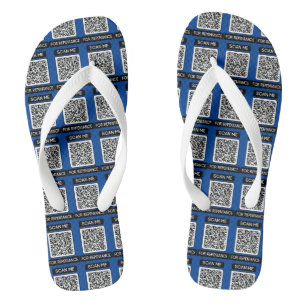 Scan Me For Repentance QR Code DB All-Over Jandals