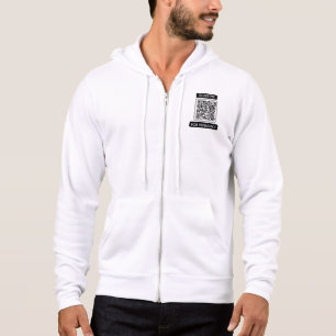 Scan Me For Repentance QR Code Men's Full-Zip Hoodie