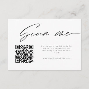 Scan Me Modern Calligraphy QR Code Details Enclosure Card