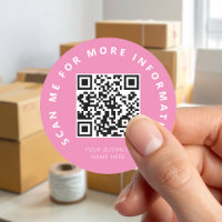 Scan Me Pink QR Code Scannable