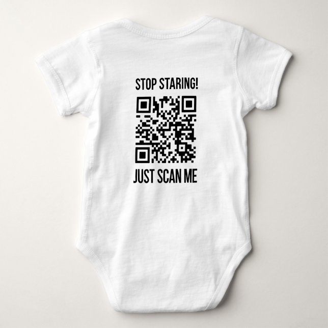 Scan Me QR Code: Choose Kindness Every Day Baby Bodysuit (Back)