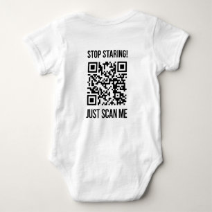 Scan Me QR Code for a Motivational Boost Baby Bodysuit
