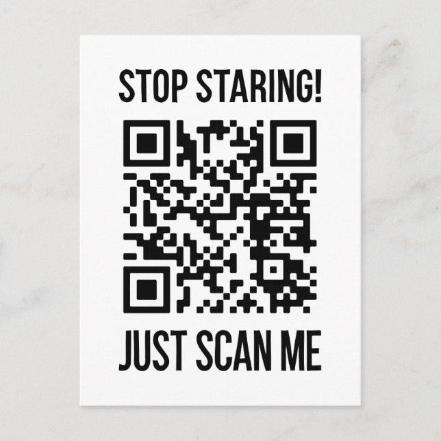 Scan Me QR Code for a Motivational Boost Postcard (Front)