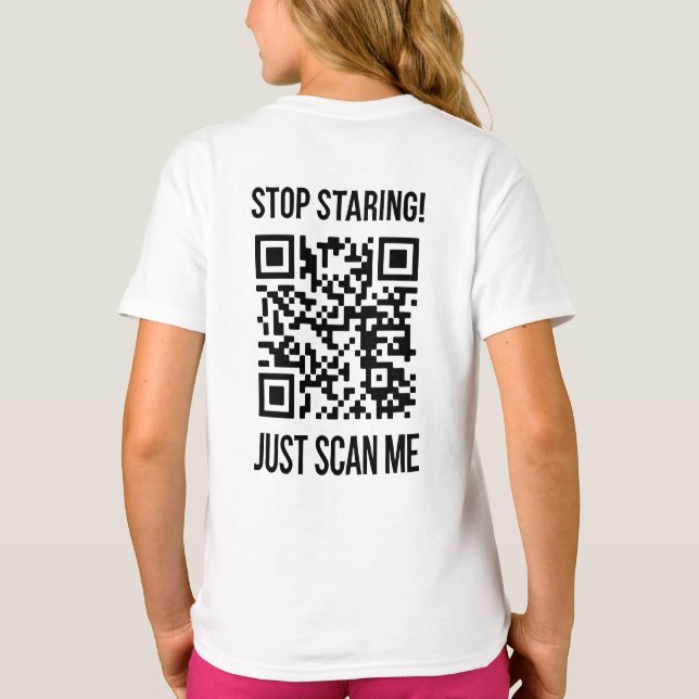 Scan Me QR Code for a Motivational Boost T-Shirt (Back)