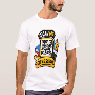Scan Me QR Code Office School Sticker – Cute Teach T-Shirt