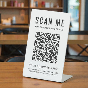 Scan Me QR Code Pedestal Sign