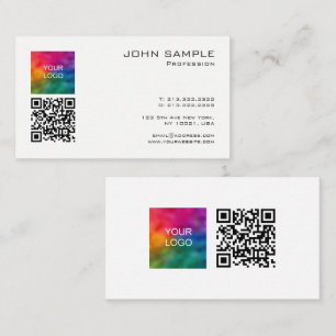 Scan Me QR Code Template Upload Logo Promotional Business Card