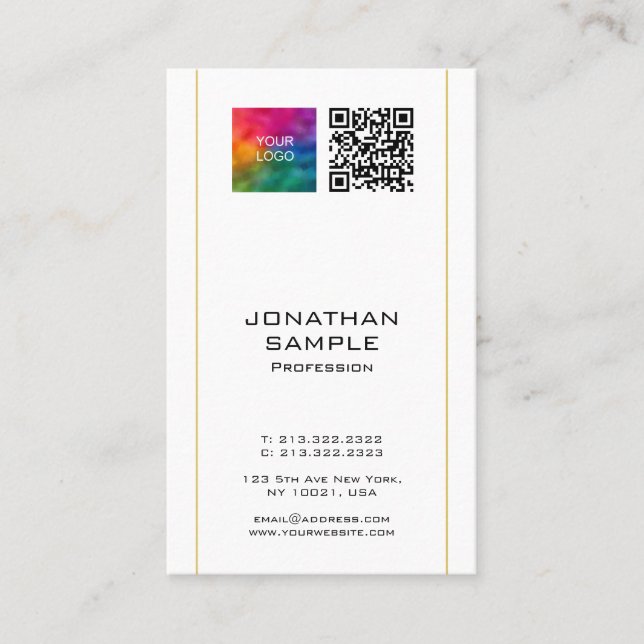 Scan me QR Code Upload Your Company Logo to Business Card (Front)