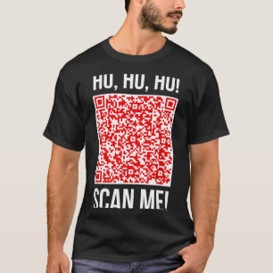 Scan Me! Qr Scan Me Joke Funny Santa Merry Christm T-Shirt