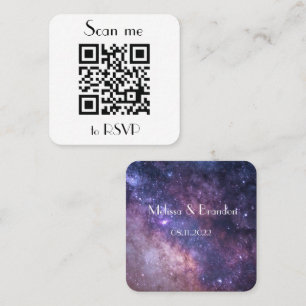 Scan me to RSVP Wedding QR Code Response Square Business Card